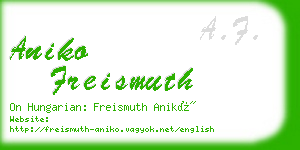 aniko freismuth business card